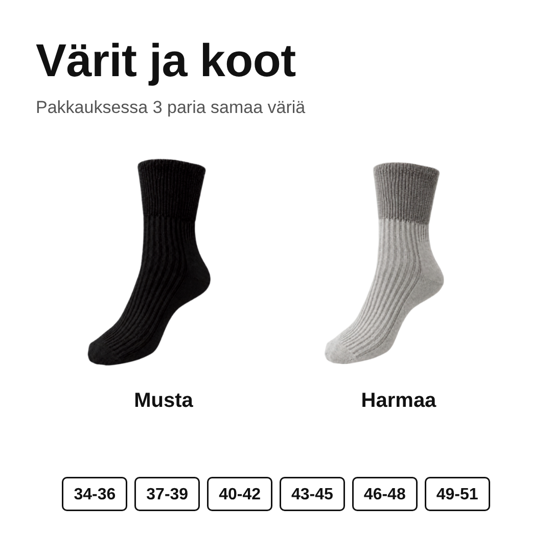 Rento Kiristämätön Hyvänolonsukka pakkaus 3 paria
